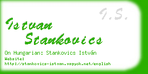 istvan stankovics business card